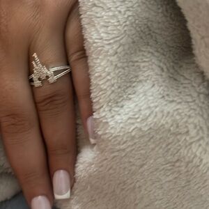 Selling this silver Disney ring size 7.5 or 8